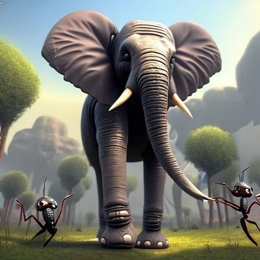 Prompt: Big ant elephant download
