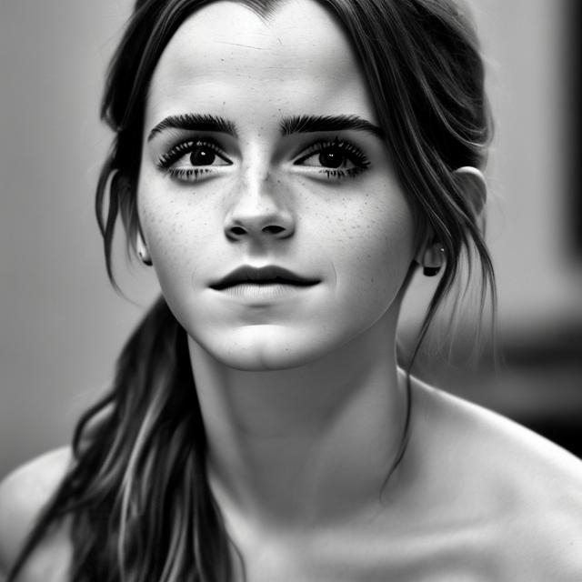 Emma Watson who doesn't have any clothes lips a penis | OpenArt