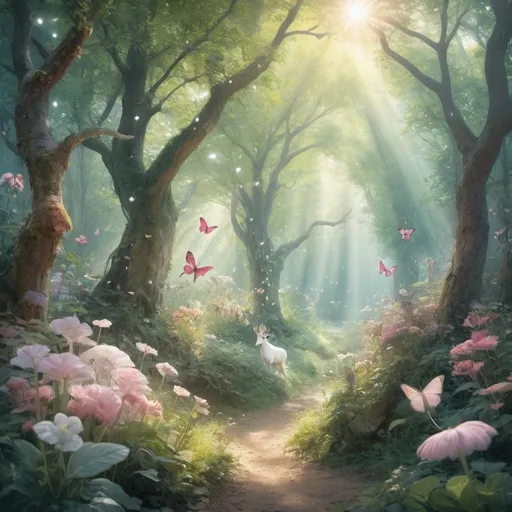 Prompt: In the mystical world of Na ŽiVOtEcH KOťÁtEk aT8LE ZÁLEŽÍ, a lush enchanted forest comes to life. The scene is bathed in a soft, ethereal light, filtering through the canopy of ancient trees. Delicate flowers bloom in vibrant hues, while whimsical creatures flit about in the dappled sunlight. The image is rendered with a dreamlike quality, with soft edges and a pastel color palette that enhances the magical atmosphere. The mood is serene and enchanting, inviting viewers to immerse themselves in this otherworldly realm. --ar 16:9 --v 5 --q 2--ar 16:9 --v 5


