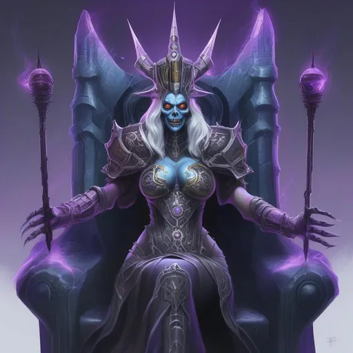 Prompt: techno lich queen
