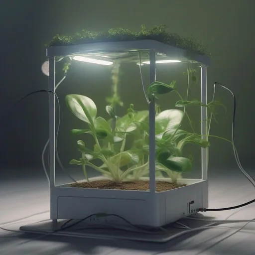 Prompt: plants generating electricity
