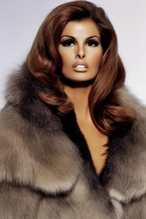 {raquel Welch} Age Of 21 With Long Hair, Round Face,