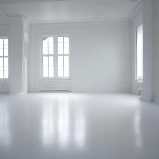 Prompt: blank white room