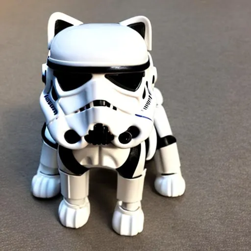 Prompt: Stormtrooper cat