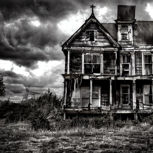 a haunted house, dark, stormy, decayed | OpenArt