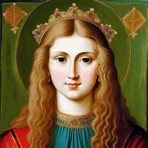 Prompt: portrait of a 10th-century Saxon light-haired princess