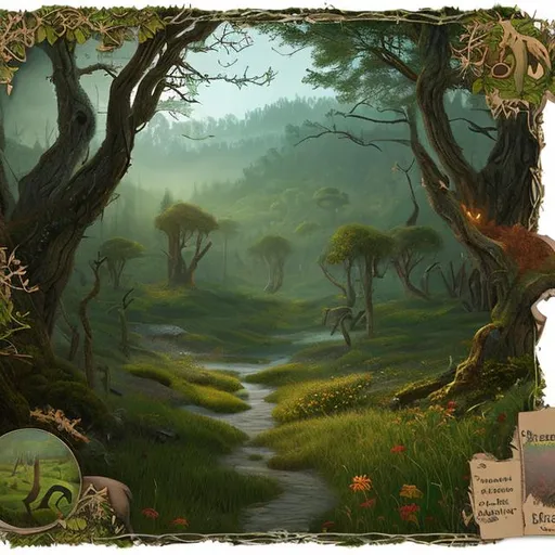 Prompt: create a photorealistic landscape of a forest inspired by Taylor Swift's folklore album

