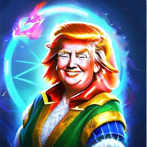 Prompt: , "Channel the ferocious energy and legendary prowess of two icons, Ronald McDonald and Donald Trump, into an ultra-high definition, epic portrait using the power of OpenAI's artistic capabilities. Craft a visually stunning masterpiece that captures the intensity of their imagined battle, blending their distinctive fighting styles and larger-than-life personalities."

In this portrait, depict Ronald McDonald and Donald Trump engaged in a dynamic and explosive combat scene, showcasing their remarkable skills and physicality. Utilize ultra-high definition details to emphasize their facial expressions, capturing their determination, focus, and raw power.

Focus on their poses, highlighting Ronald McDonald's muscularity and Donald trump agility, with their bodies frozen in the midst of a powerful exchange. Portray the sweat glistening on their brows and the intensity in their eyes, conveying the intensity of the moment.

Employ a bold and dramatic color palette, with deep shadows and vibrant highlights, to heighten the atmosphere of the scene. Use lighting techniques to cast dramatic shadows, creating a sense of depth and enhancing the dynamic nature of their confrontation.

Full form, epic, 8k HD, ice, sharp focus, ultra realistic clarity. Hyper realistic, Detailed face, portrait, realistic, close to perfection, more black in the armour, full body, high quality cell shaded illustration, ((full body)),dynamic pose, perfect anatomy, centered, freedom, soul, Black short hair, approach to perfection, cell shading, 8k , 
