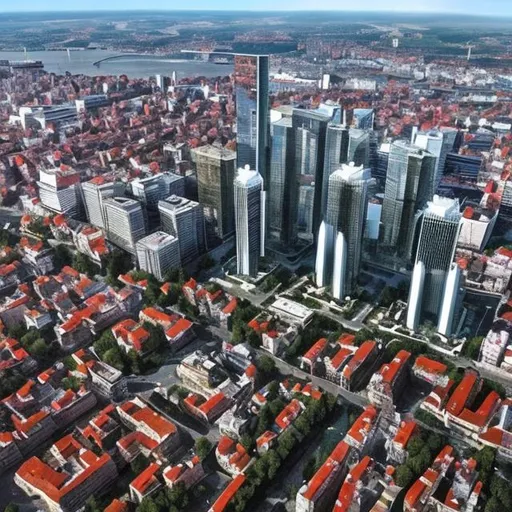 Prompt: Belgrade in 2035. year
