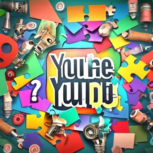 Prompt: create a youtube banner with the following in mind: A whimsical, colorful backdrop with puzzle pieces, question marks, and lightbulbs, symbolizing curiosity and knowledge.