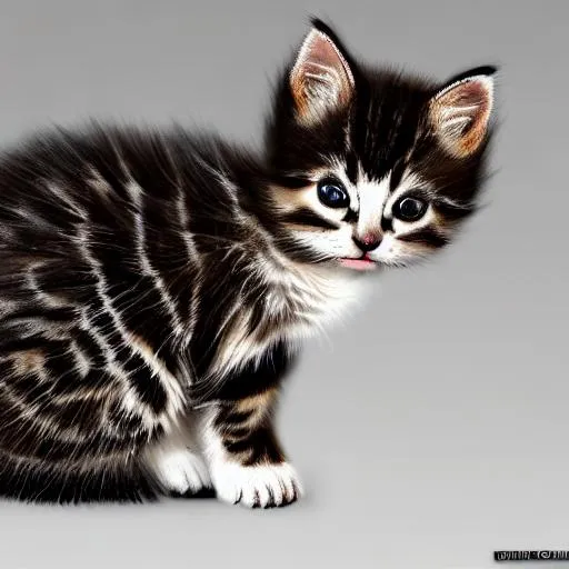 Prompt: cute kitten, 4k, dynamic, hyper realistic, HD, highly detailed 