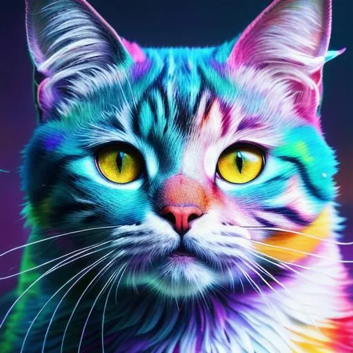 Prompt: Splash art, a cat head, ((white background)), roaring, epic Instagram, artstation, splash style of colorful paint, contour, hyperdetailed intricately detailed , unreal engine, fantastical, intricate detail, splash screen, complementary colors, fantasy concept art, 8k resolution,  deviantart masterpiece, oil painting, heavy strokes, paint dripping, splash arts 