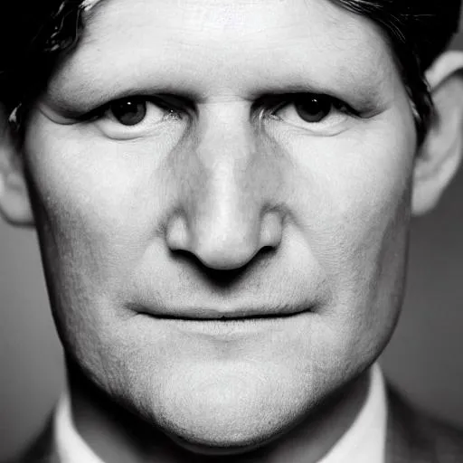 Prompt: photo realistic portrait of {Crispin Glover}, 85mm lens