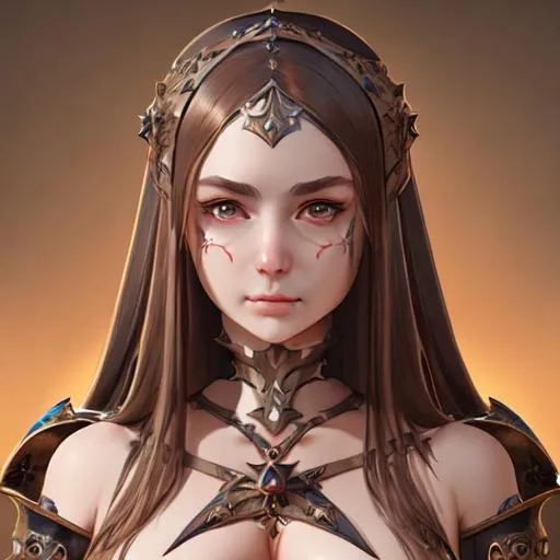 Prompt: Noble Medieval girl, uncovered shoulders, bare thighs, detailed face, symmetrical facial features, accurate anatomy, anatomically correct girl, sharp focus,  fantasy cgi still, thick seductive horny cute hot girl face full body portrait