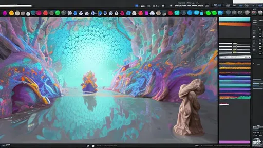 Prompt: behind the scenes AI art creation