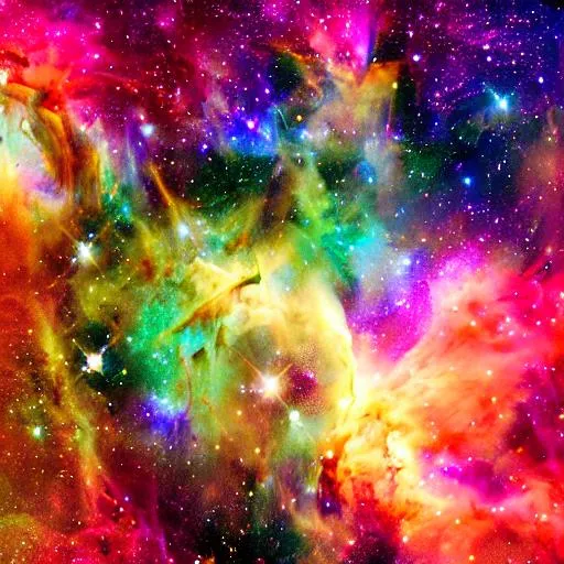 Prompt: A Majestic Nebula: Picture a captivating nebula with swirling clouds of rich, deep purples. Use different shades and gradients to give it depth and dimension. Allow your brushstrokes or digital tools to mimic the delicate interstellar dust and gas.