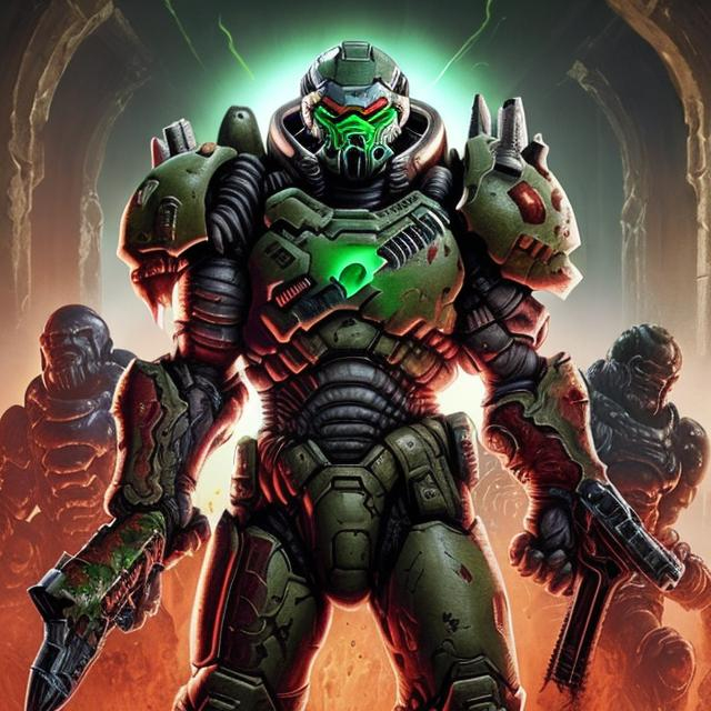 The doom slayer from doom eternal combined with Samu...