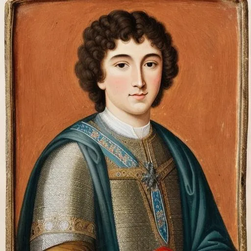 Prompt: portrait of a 10th-century French light-haired prince