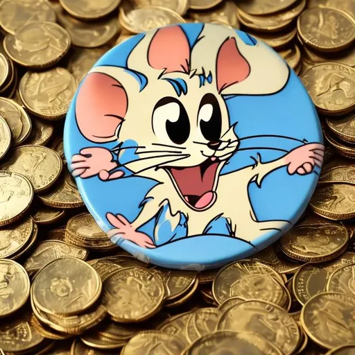 Prompt: Tom and Jerry cartoon coin, surprise me