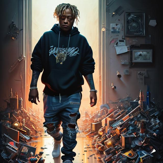Full body Portrait of (juice wrld), (}, perfect comp... OpenArt