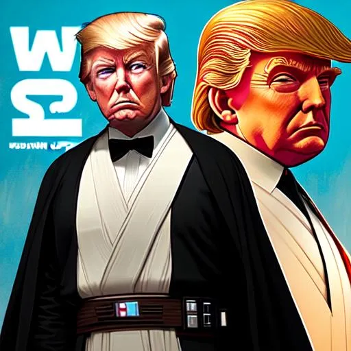 Prompt: Star Wars Episode Three: Revenge of the Sith but its replaced with Donald Trump and Joe Biden.