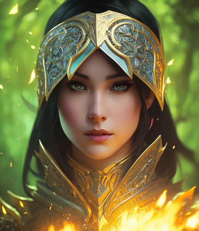 Portrait of an human female dungeons and dragons evi...