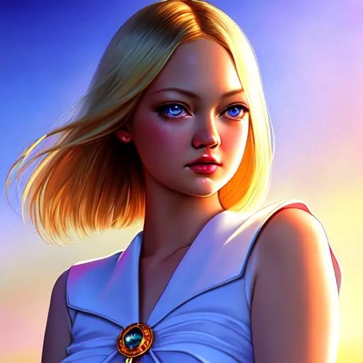 Prompt: highest quality concept art masterpiece, fantasy, digital drawing, photo realistic, panned out, detailed eyes, gemma ward, sailor moon