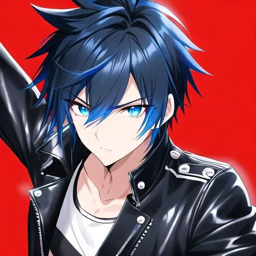 Tetsu 1male Short Black Hair With Vibrant Streaks O Openart 8355