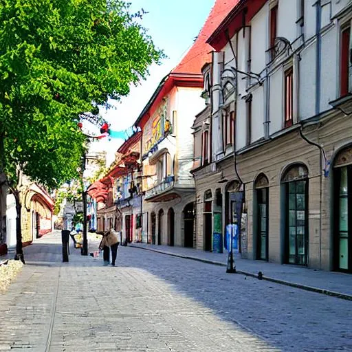 Prompt: Narodno horo street, Bulgaria, Sofia