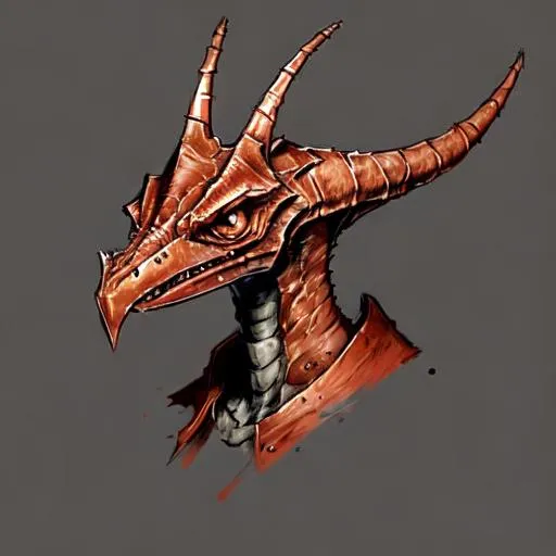 Prompt: 
a slim, well-built wyvern-like creature with an entire body that has multiple shades of red and brown throughout it. It's main feature are its 3 heads, each of them having 4 eyes and different horn shapes (Curved up and pointing forward for the right head, jagged while also pointing forward for the middle head, and differently sized pointing skyward at the tips for the left head.) It has large and brightly coloured wings with extra back fins that aid it during flight, and has visible claws on its wings that allow it to wing-walk like bats or most pterosaurs. It has 2 rather short legs that are 3 toed with an additional spike serving as a sort of 4th toe pointing behind itself. At the rear is a long tail that splits into 3 sections 3/4's down, with each section having a smaller non-active head that mirrors the head its based on, same horn shape and all.