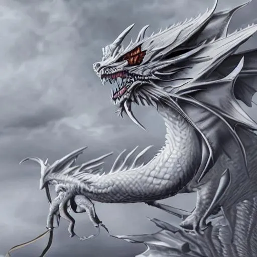Prompt: white dragon, 4k, 8k, realistic