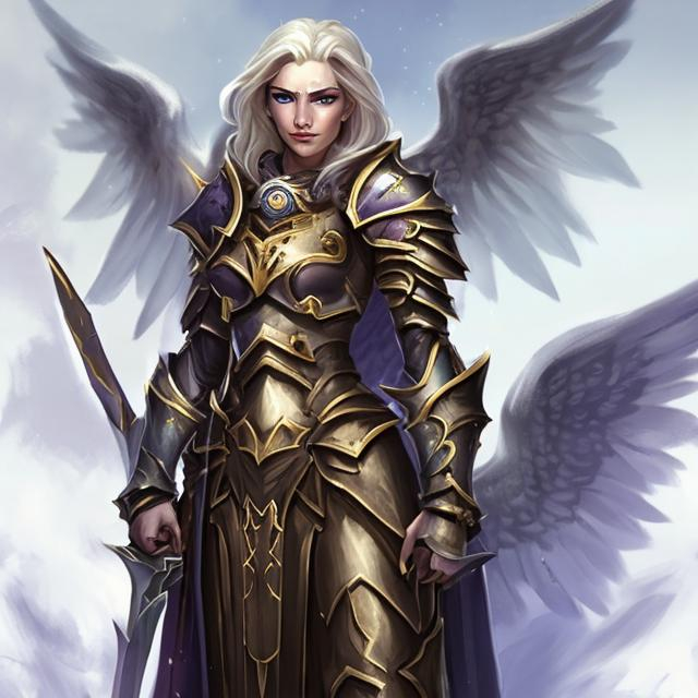 Female aasimar paladin | OpenArt