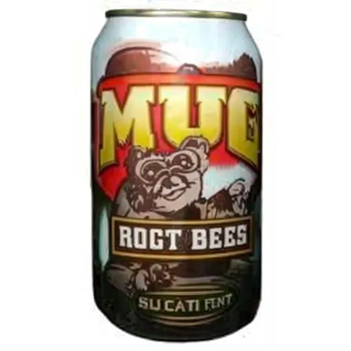 Prompt: can of mug root beer