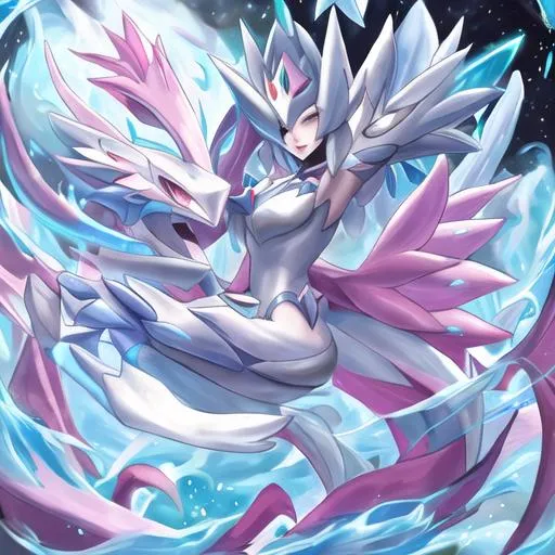 Prompt: A feminine legendary pokemon