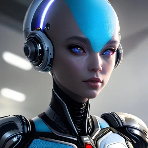 Prompt: Ultrarealistic 8k Portrait of futuristic alien human hybrid Unreal Engine