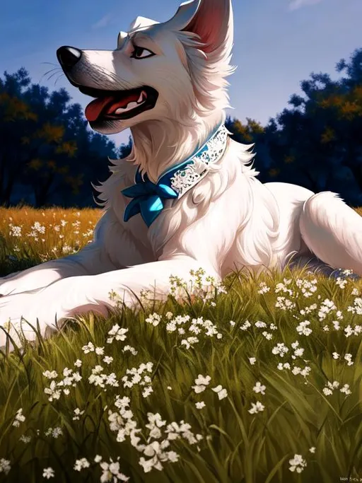 Prompt: Disney Themed, White Dog as Disney Character, Cartoon Style , Art , Portrait , Good Light Effect , 1080p, Very Detailed , High Resolution , Very Beautifull