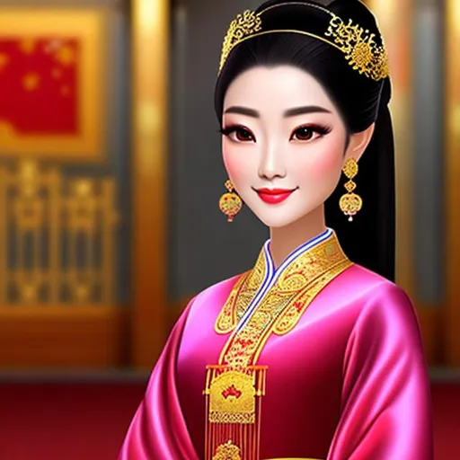 Prompt: Animated portrait of Chinese Palace Princess