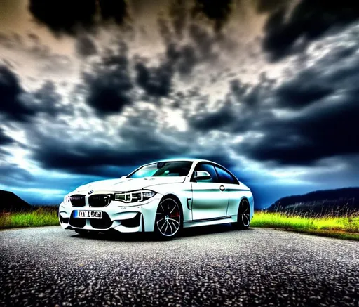 Prompt: German car design, perfect viewpoint, highly detailed, wide-angle lens, hyper realistic, with dramatic sky, polarizing filter, natural lighting, vivid colors, everything in sharp focus, HDR, UHD, 64K black body m4 BMW 