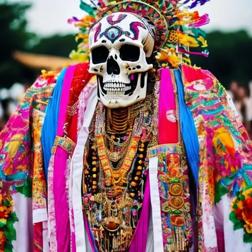 Prompt: skeleton, Wearing Festival Robe,