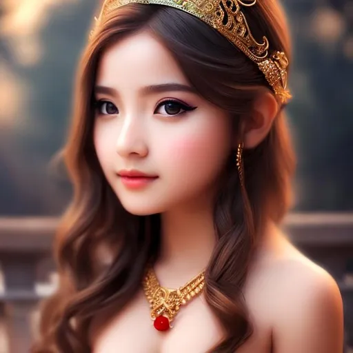 Prompt: photorealistic of young beautiful Athena (8 years old), goddess, (NUDE), greek Myth, modern make up, (big breast), cleavage, red undercut hair, HD.