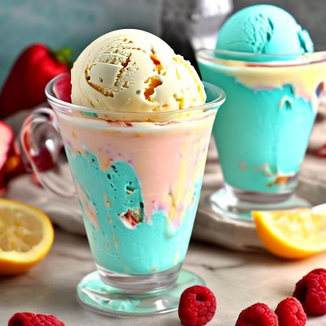 Create a delicious looking ice cream in a glass cup... OpenArt