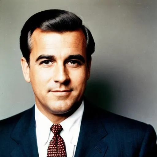 Prompt: Color portrait of a dashing, older, 1960s photographer
