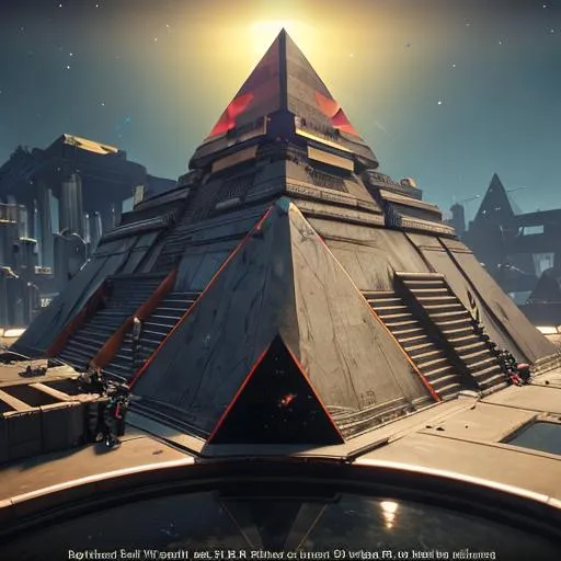 Prompt: Destiny 2 pyramid 8K high detailed in style of destiny 2