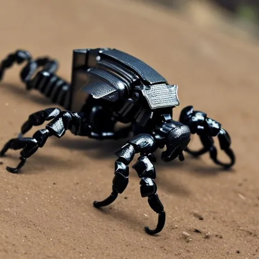 Prompt: A minibot scorpion 