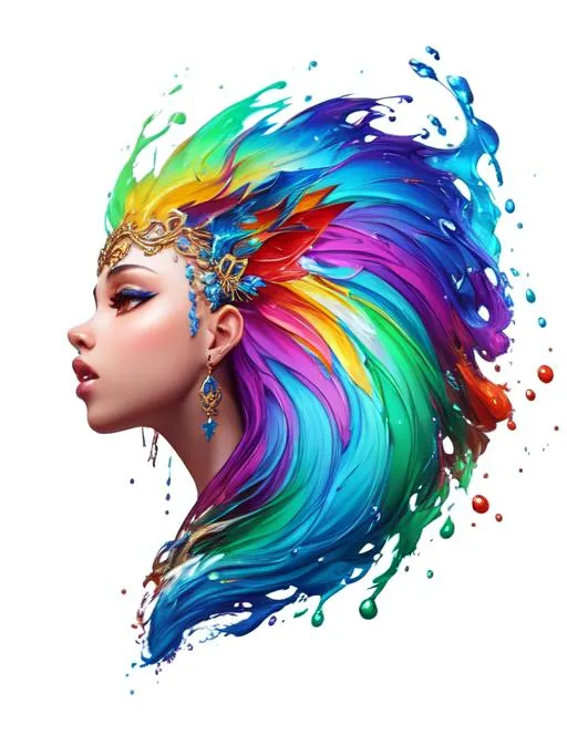 Paint Splash 8k Colorful Desktop Wallpaper Stock Illustration