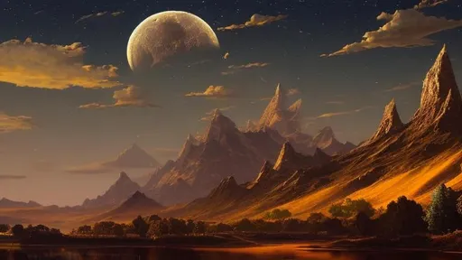 Prompt: Nath-Horthath, Moon and stars, intricate, masterpiece, hyper detailed, firestorm, 8k, 