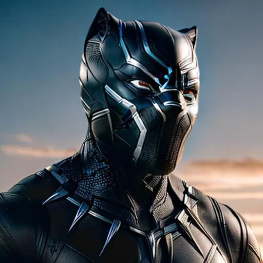 RAW photo, realistic photo of Black Panther Marvel s... | OpenArt