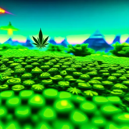 Bold, quantum Zen doodle, candala, weed, ganja, mari... OpenArt