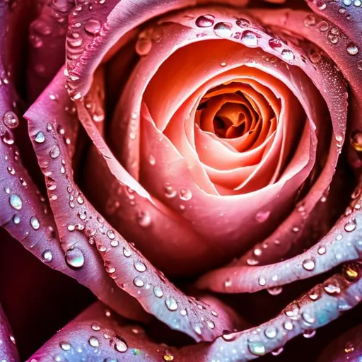 Prompt: rose, detailed, shining, water droplets, intricate, zoomed, sharp
