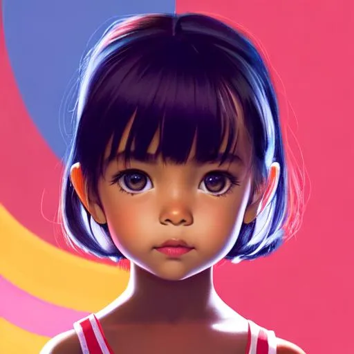 Little girl,primary colors | OpenArt